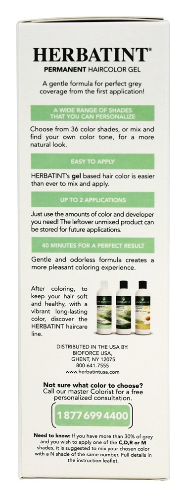 Gel Permanente Herbal Haircolor 6N Loira Escura - 4.5 fl. oz. Herbatint - Imagem 4
