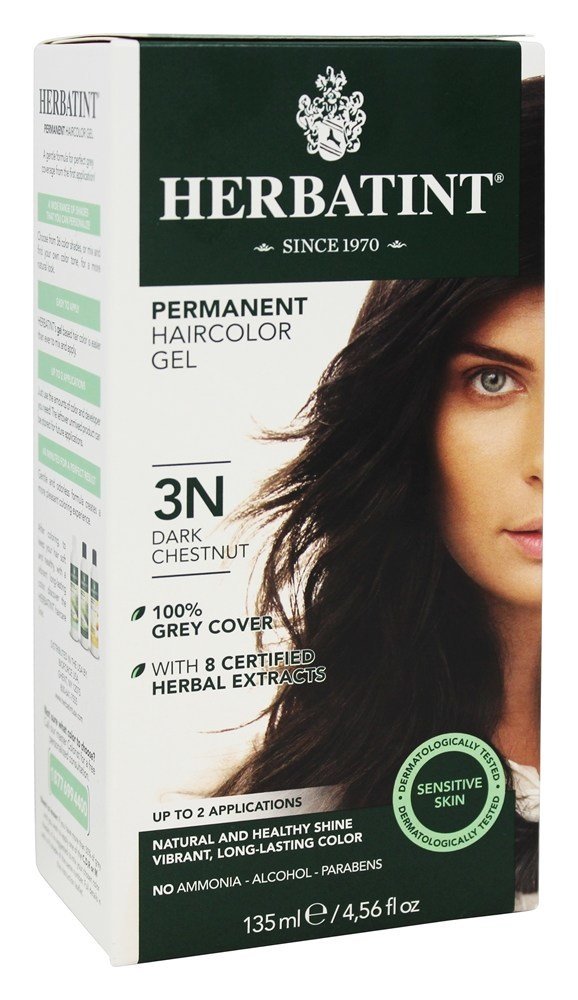Castanho Herbal Haircolor Gel 3N Castanho Escuro - 4.5 fl. oz. Herbatint