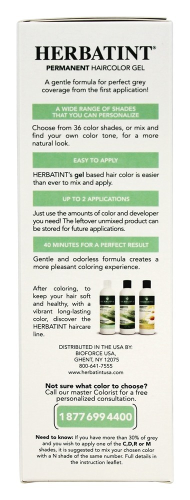 Castanho Herbal Haircolor Gel 3N Castanho Escuro - 4.5 fl. oz. Herbatint - Imagem 4