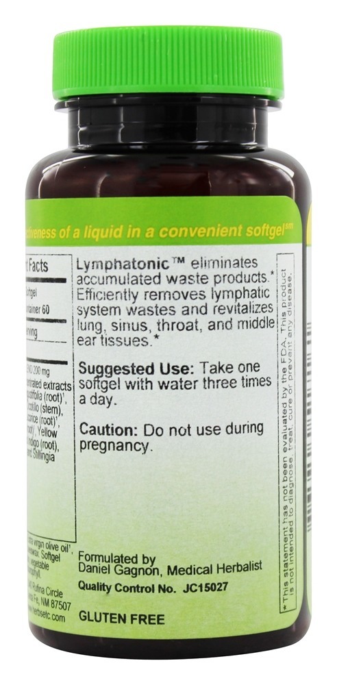 Sem Álcool Linfatônico - 60 Softgels Herbs Etc - Imagem 3