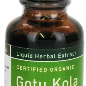 Folha de Gotu Kola e Orgânico Certificado de Raiz - 1 fl. oz. Gaia Herbs