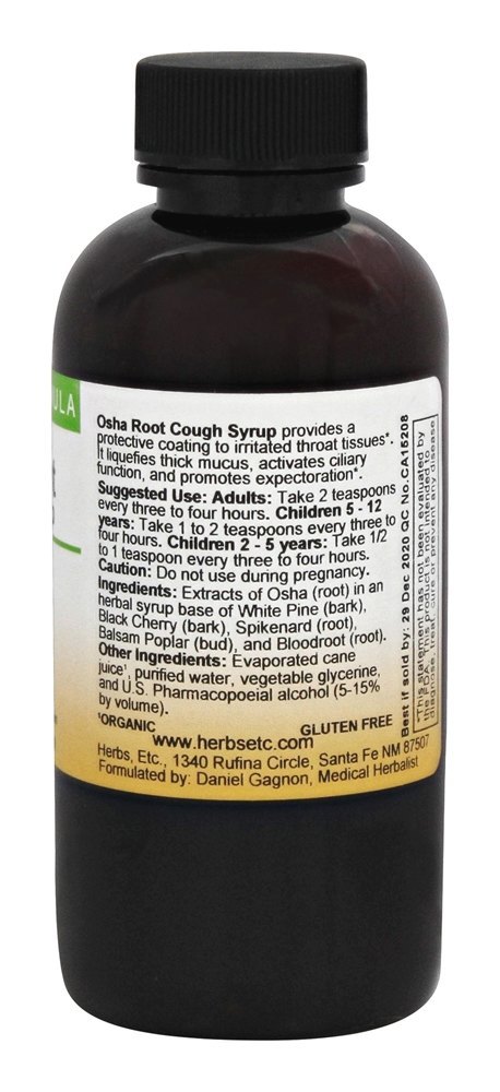 Raiz de Osha xarope de garganta de montanha rochosa - 4 fl. oz. Herbs Etc - Imagem 6