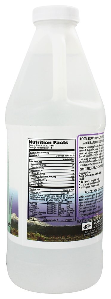100% Aloe Vera Líquida - 32 fl. oz. George's Aloe - Imagem 2