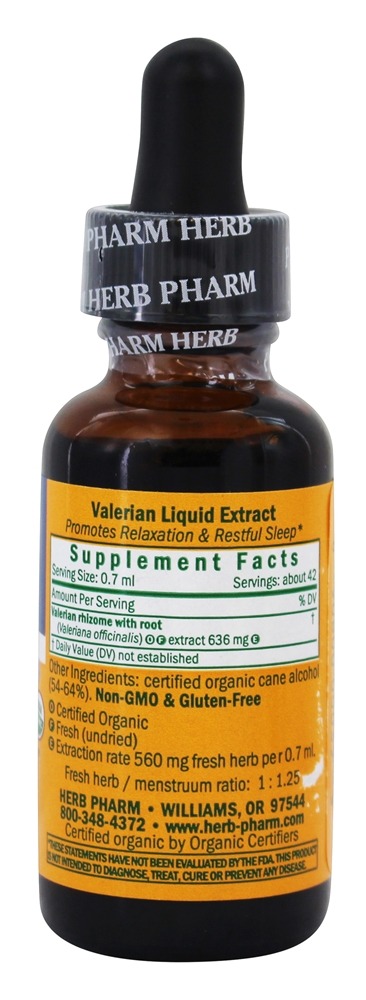 Rhizome com extracto líquido de raízes valerianas para suporte ao sistema nervoso - 1 fl. oz. Herb Pharm - Imagem 2