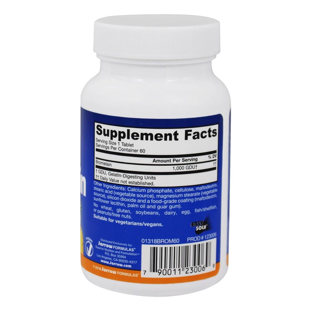 Bromelaína 1000 500 mg. - 60 Tablets Jarrow Formulas - Imagem 2