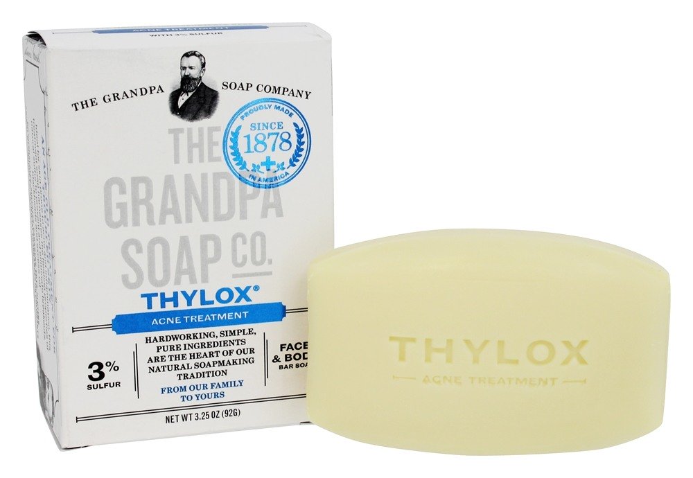 Thylox Acne Tratamento Sabonete com Enxofre - 3.25 oz. The Grandpa Soap Co.