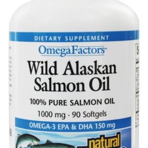 OmegaFactors Óleo de Salmão Selvagem do Alasca 1000 mg. - 90 Softgels Natural Factors