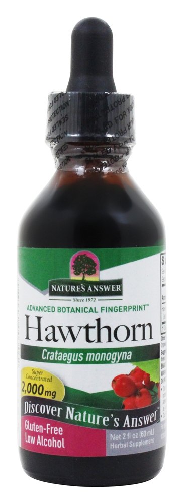 Baga de espinheiro, folha e flor Álcool orgânico - 2 fl. oz. Nature's Answer