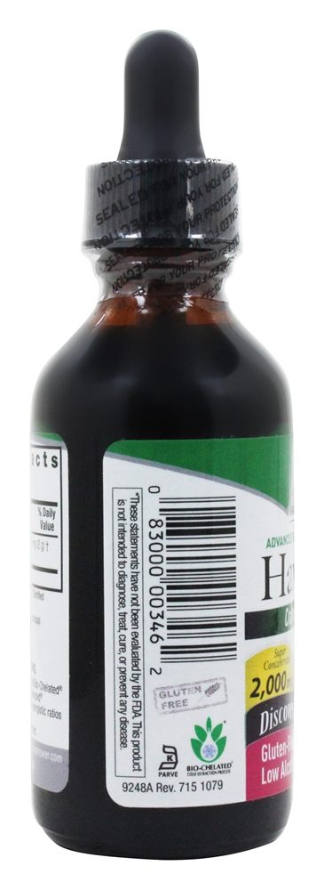 Baga de espinheiro, folha e flor Álcool orgânico - 2 fl. oz. Nature's Answer - Imagem 3