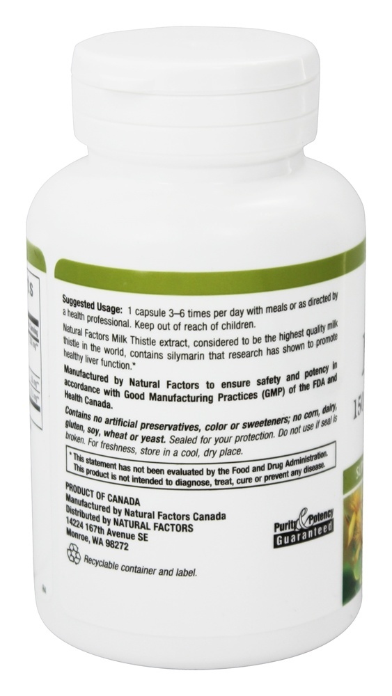 Extrato de Cardo de Leite 250 mg. - Cápsulas 90 Natural Factors - Imagem 3
