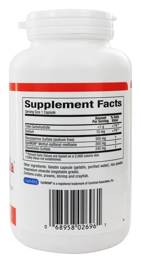 MSM Fórmula Para as Articulações Com Sulfato de Glucosamina & Condroitina - Cápsulas 180 Natural Factors - Imagem 2