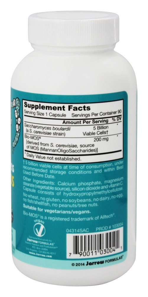 Saccharomyces Boulardii + MOS - Cápsulas vegetarianas 90 Jarrow Formulas - Imagem 2