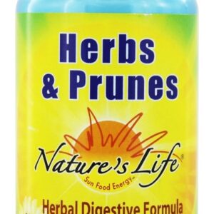 Ervas & Ameixas De ervas Digestivo Fórmula - 100 Comprimidos vegetarianos Nature's Life