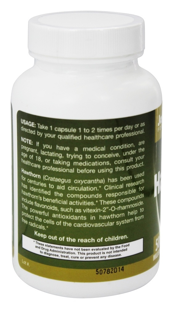 Hawthorn 500 mg. - Cápsulas 100 Jarrow Formulas - Imagem 3