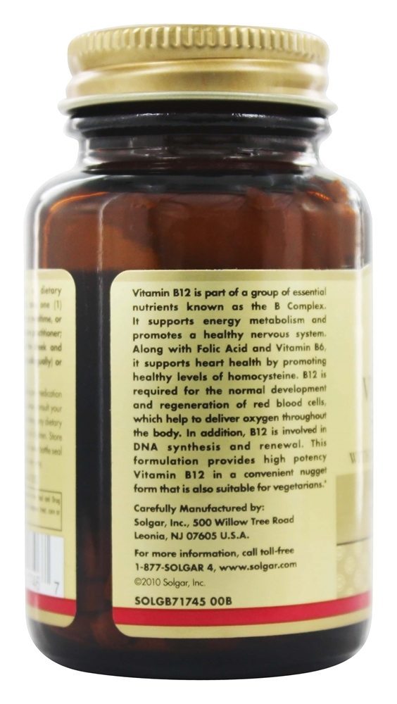 Vitamin B12 Sublingual 5000 mcg. - 60 Pepita (s) Solgar - Imagem 4