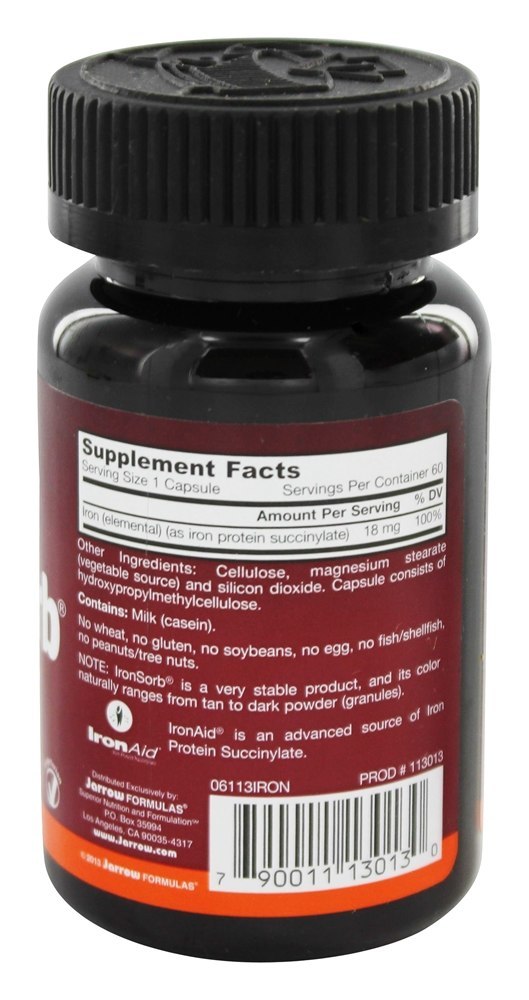 Ironsorb 18 mg. - Cápsulas 60 Jarrow Formulas - Imagem 2