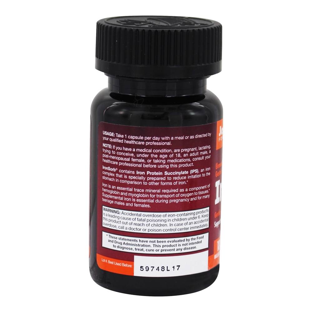 Ironsorb 18 mg. - Cápsulas 60 Jarrow Formulas - Imagem 3