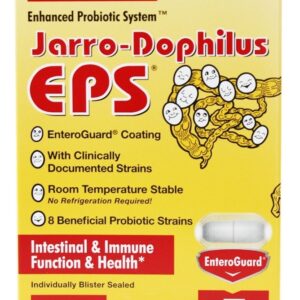 Jarro-Dophilus EPS Suplemento Probiótico 5 Bilhões de UFC - Cápsulas vegetarianas 60 Jarrow Formulas