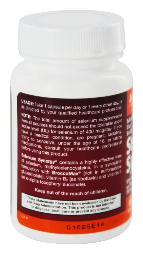 Selenium Synergy Selênio Ativado 200 mcg. - Cápsulas 60 Jarrow Formulas - Imagem 3