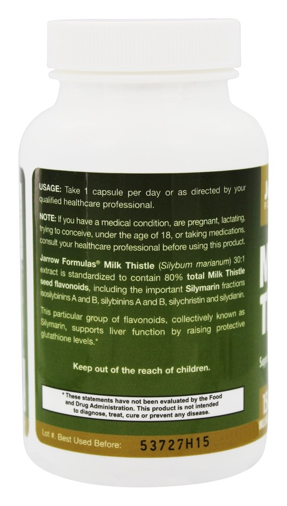 Extrato de Silymarin Padronizado de Cardo de Leite 30 : 1 150 mg. - Cápsulas 200 Jarrow Formulas - Imagem 3