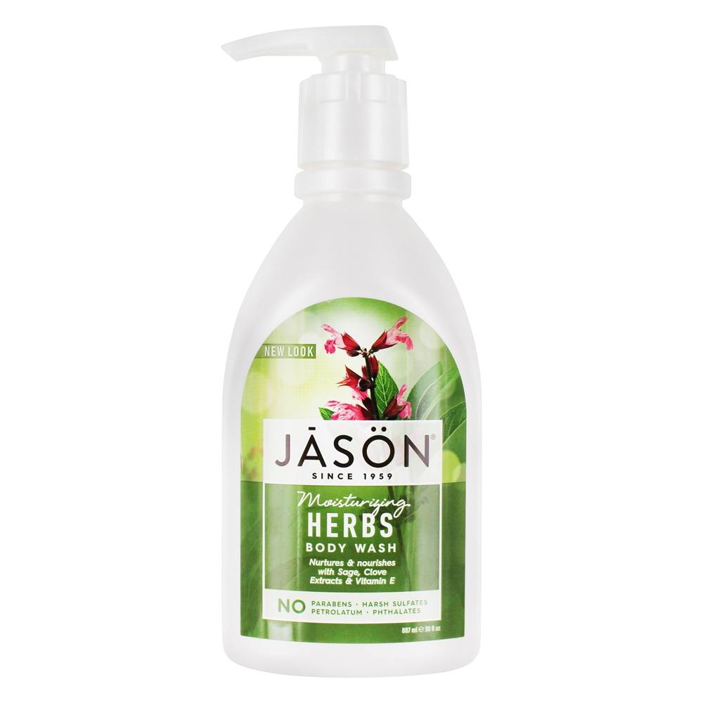 Lavagem Corporal Hidratante Com Vitamina E Ervas - 30 fl. oz. JASON Natural Products