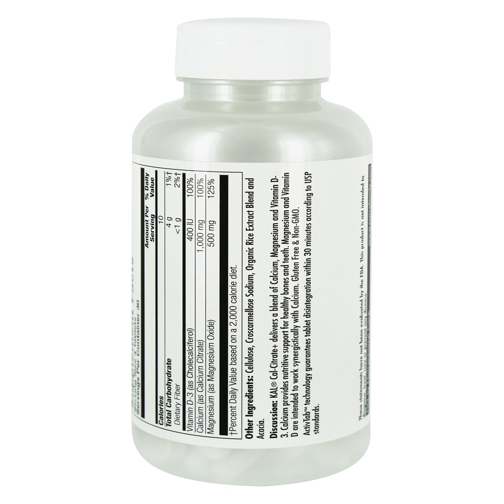 Cal-Citrate + Com Vitamina D3 e Magnésio - 120 Tablets Kal - Imagem 3