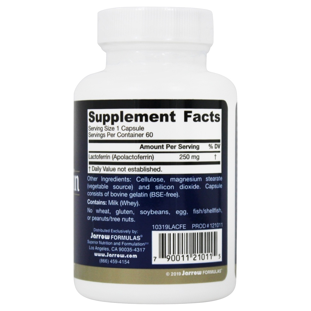 Lactoferrina 250 mg. - Cápsulas 60 Jarrow Formulas - Imagem 2