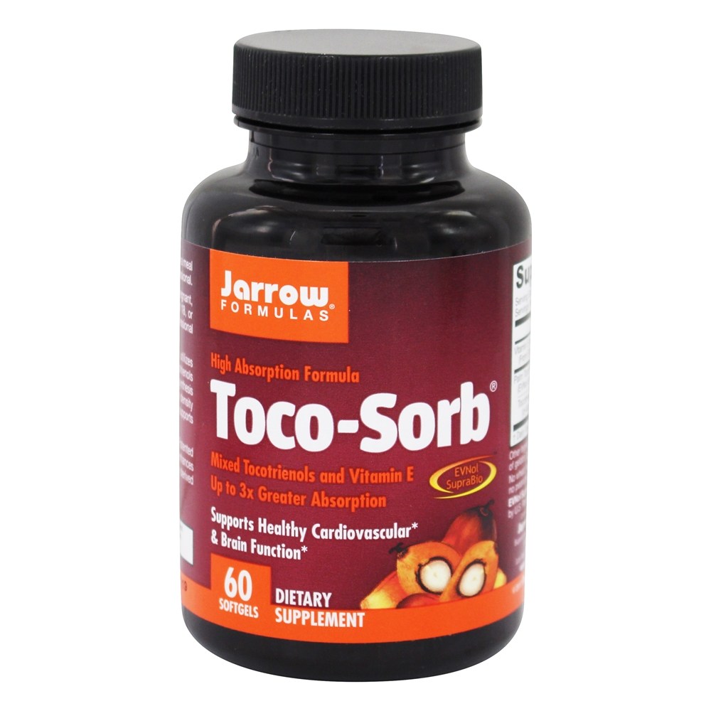 Toco-Sorb Mistura de Tocotrienóis e Vitamina E 60 mg. - 60 Softgels Anteriormente à Toco-Life Jarrow Formulas