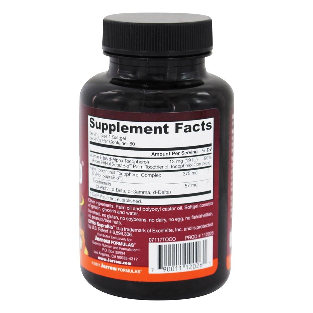 Toco-Sorb Mistura de Tocotrienóis e Vitamina E 60 mg. - 60 Softgels Anteriormente à Toco-Life Jarrow Formulas - Imagem 2