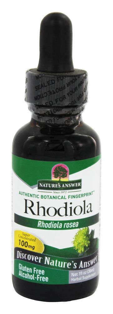 Raiz de Rhodiola sem álcool - 1 fl. oz. Nature's Answer