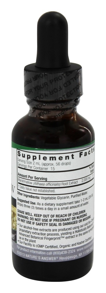 Raiz de Marshmallow Sem Álcool - 1 fl. oz. Nature's Answer - Imagem 2