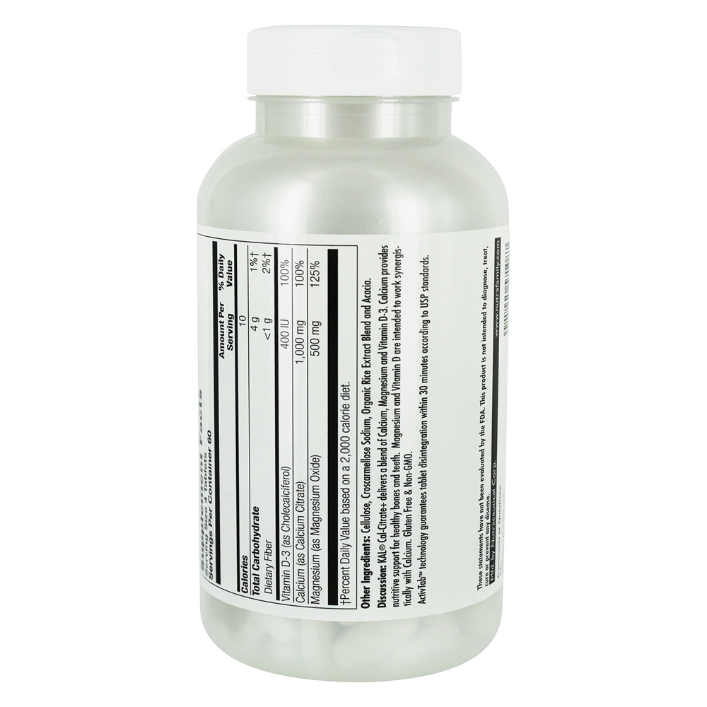 Cal-Citrate + D-3 & Mag - 240 Tablets Kal - Imagem 3