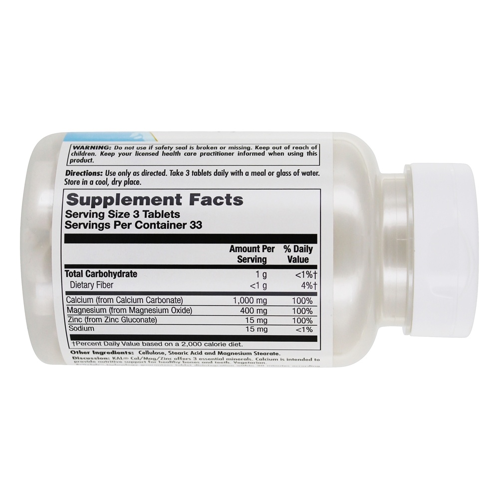 Cal/Mag/Zinco de Alta Potência - 100 Tablets Kal - Imagem 2