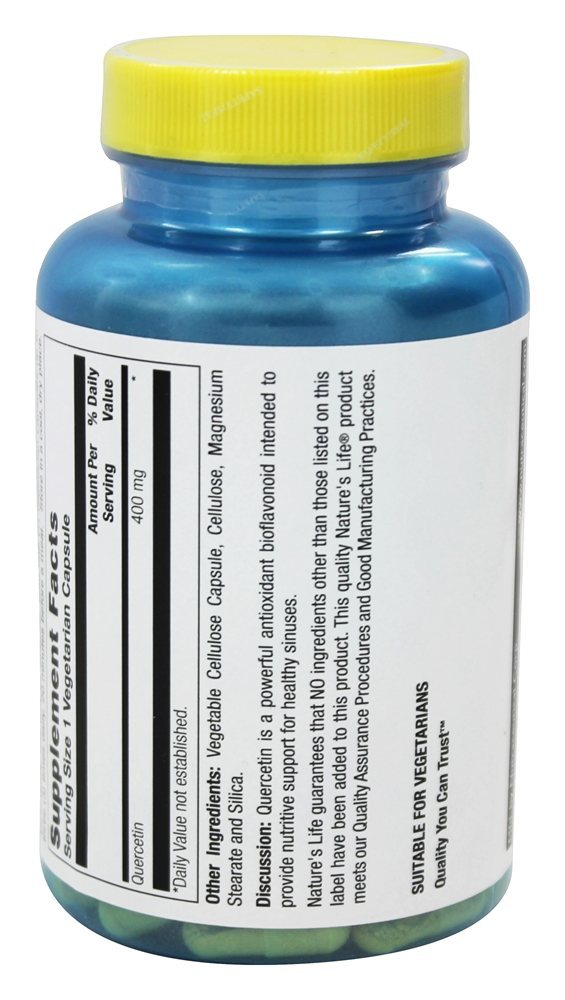 Quercetina 400 mg. - Cápsulas vegetarianas 100 Nature's Life - Imagem 3