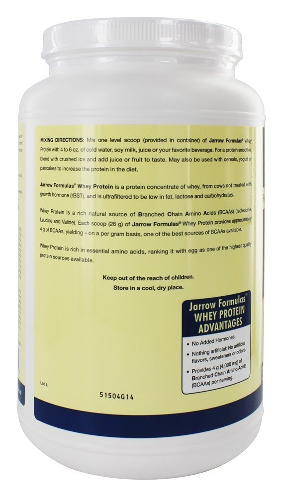 Soro de Baunilha Francês Proteína Whey Protein - 2 lbs. Jarrow Formulas - Imagem 4