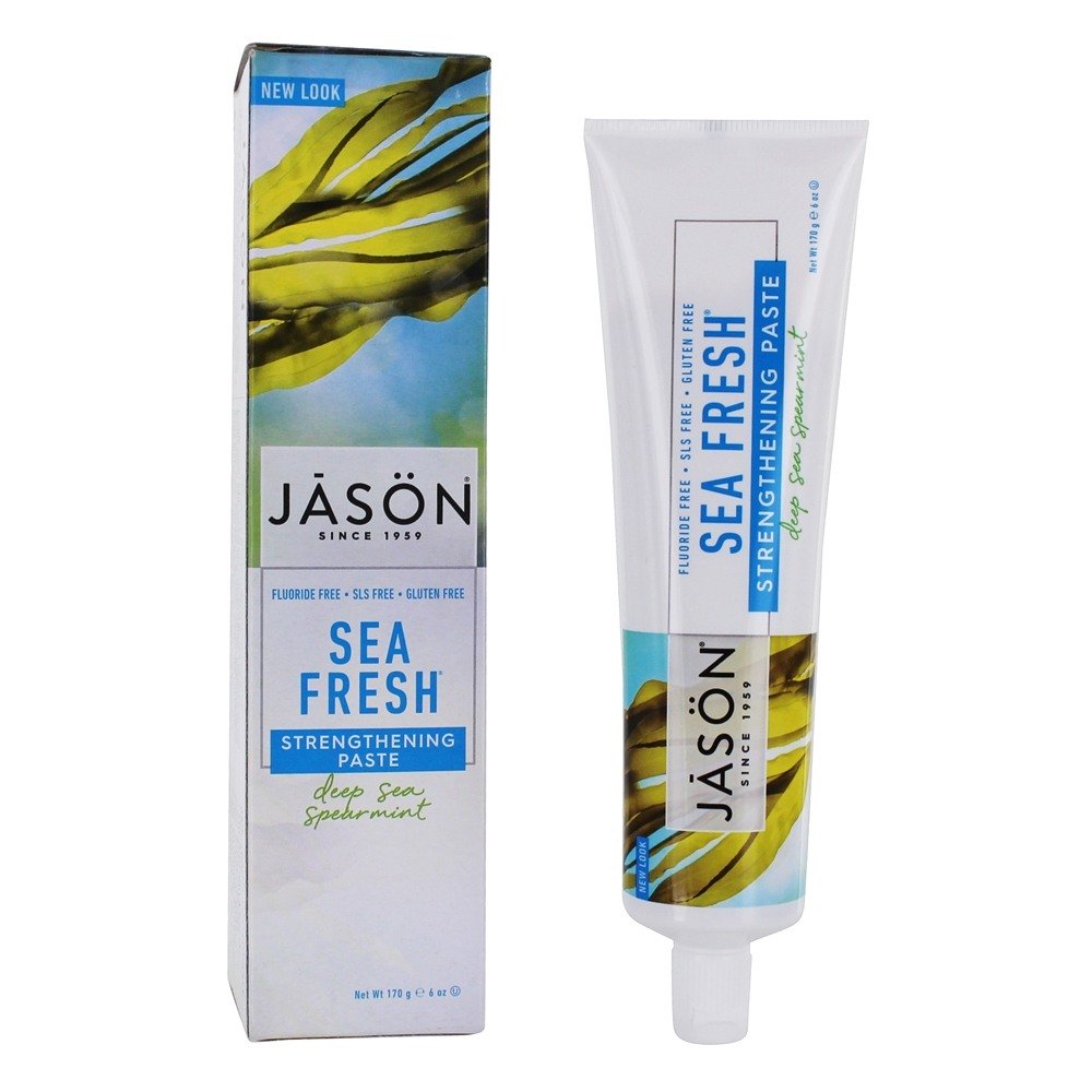 Sea Fresh Fluoride-Free fortalecimento Dente Pasta Deep Sea Spearmint - 6 oz. JASON Natural Products