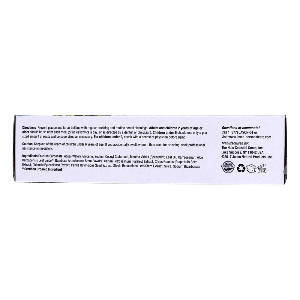 Sea Fresh Fluoride-Free fortalecimento Dente Pasta Deep Sea Spearmint - 6 oz. JASON Natural Products - Imagem 4