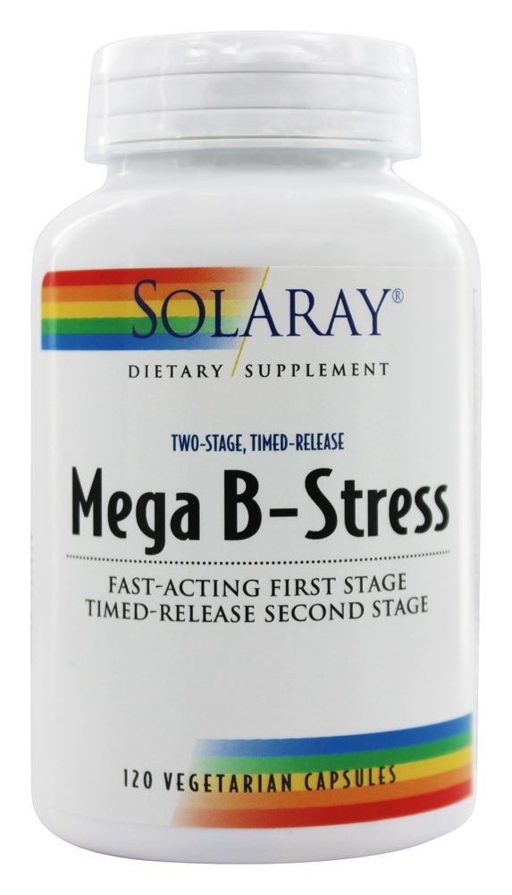 Estresse Bimétrico de Dois Estágios Mega B - Cápsulas vegetarianas 120 Solaray