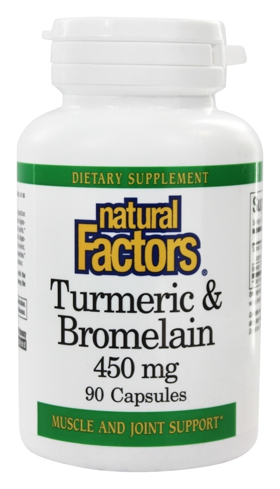 Curcuma & Bromelaína 450 mg. - Cápsulas 90 Natural Factors