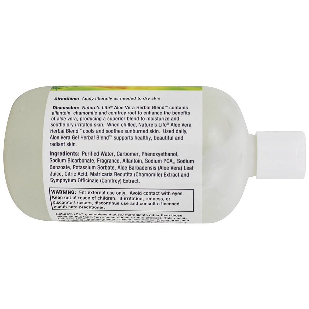 Aloés Vera Gel De ervas Misturar Com Camomila & Comfrey - 16 oz. Nature's Life - Imagem 2