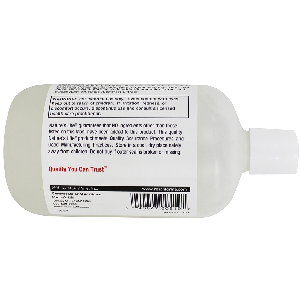 Aloés Vera Gel De ervas Misturar Com Camomila & Comfrey - 16 oz. Nature's Life - Imagem 3