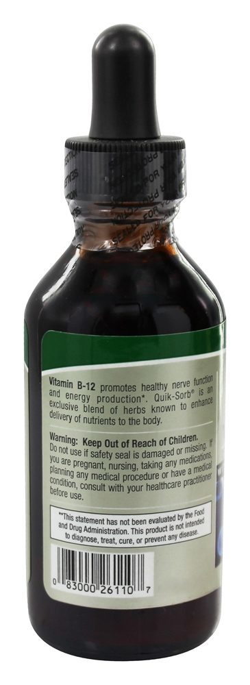 Vitamina B12 Líquida Sabor Natural - 2 fl. oz. Nature's Answer - Imagem 3