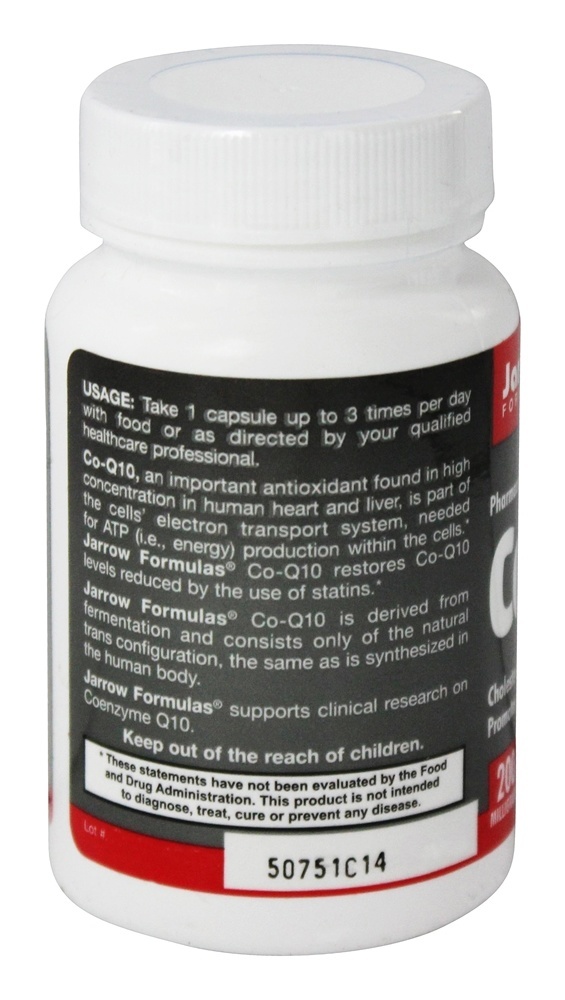 Co-Q10 200 mg. - Cápsulas 60 Jarrow Formulas - Imagem 3
