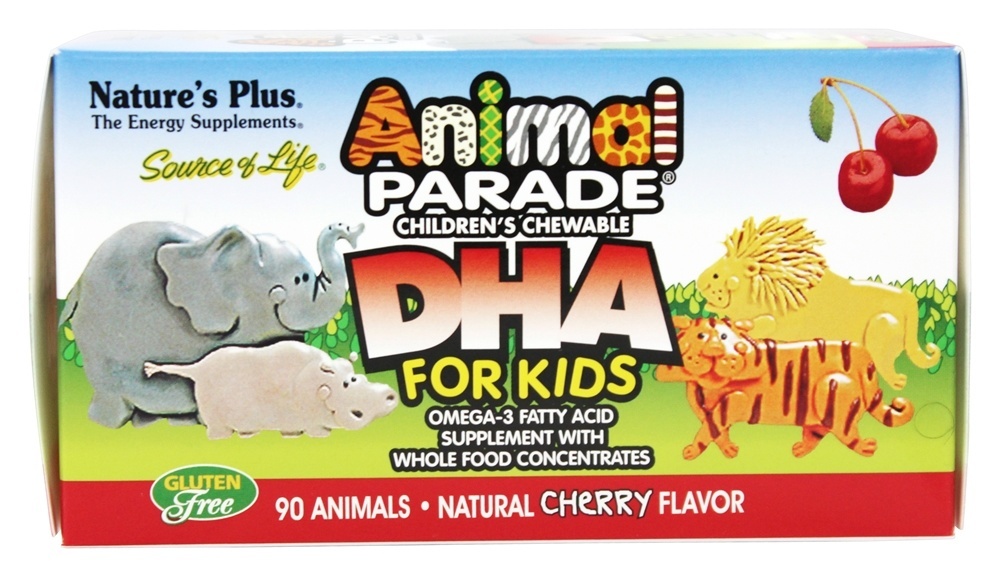 Animal Parade Children's DHA Cherry - 90 comprimidos mastigáveis Natures Plus - Imagem 3