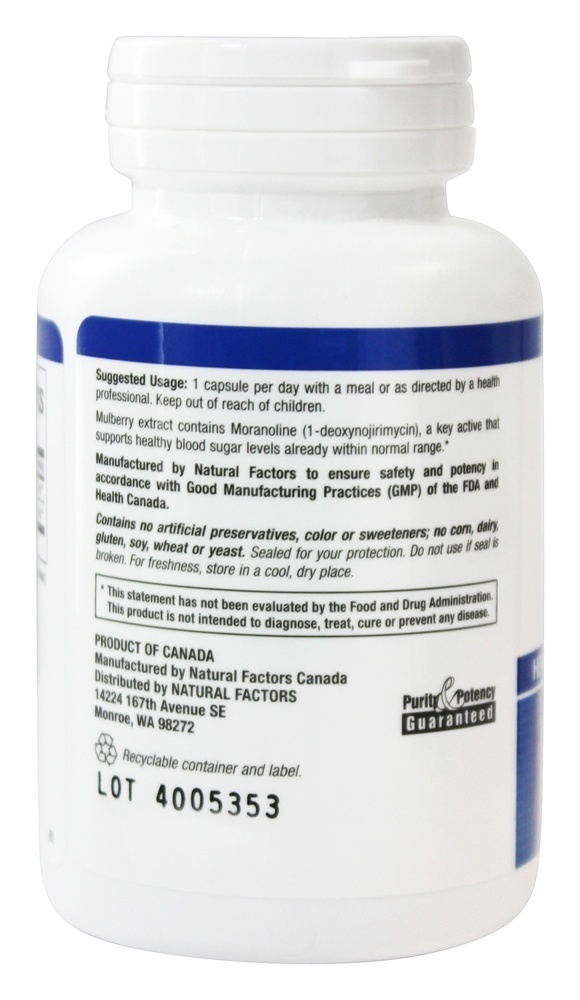 Extrato de Mulberry WellBetX 100 mg. - Cápsulas 90 Natural Factors - Imagem 3