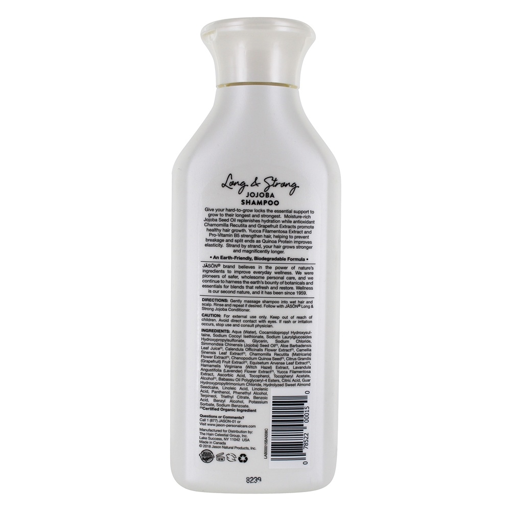Shampoo Natural Long & Strong Jojoba - 16 fl. oz. JASON Natural Products - Imagem 2