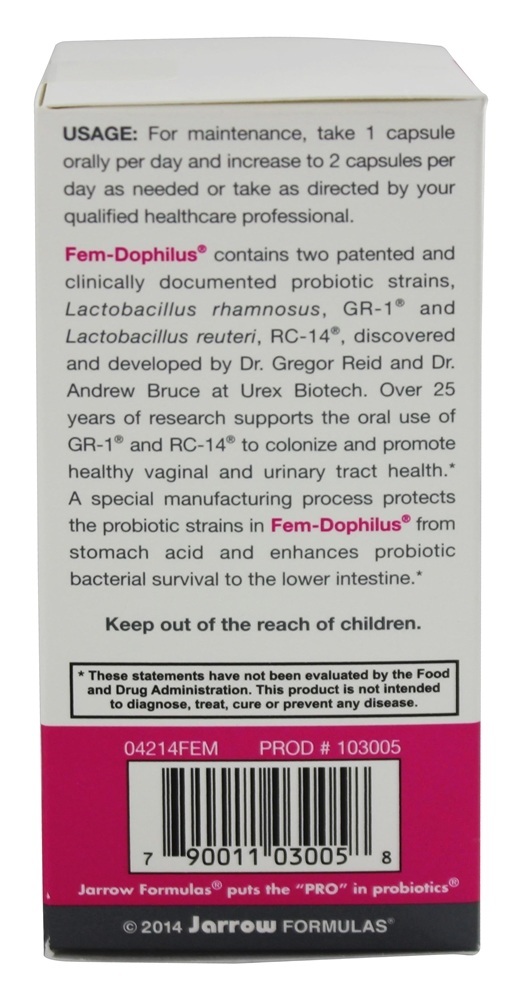 Fem Dophilus para Mulheres - Cápsulas 30 Jarrow Formulas - Imagem 3