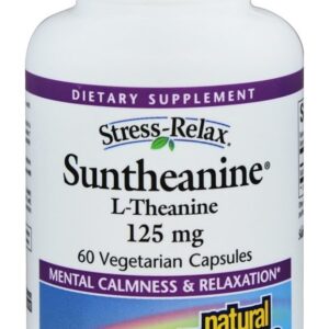 Stress-Relax Suntheanine L-Theanine 125 mg. - 60 Cápsulas Vegetarianas Anteriormente L-Teanina Natural Factors