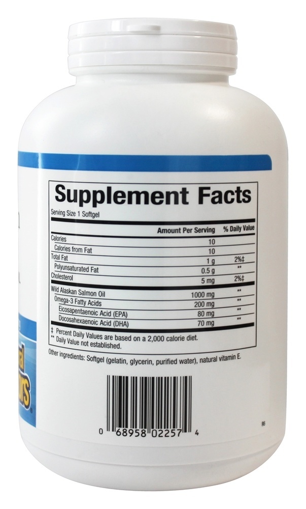 OmegaFactors Óleo de Salmão Selvagem do Alasca 1000 mg. - 180 Softgels Natural Factors - Imagem 2