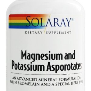 Asporotatos de magnésio e potássio - Cápsulas vegetarianas 120 Solaray
